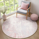 Washable Area Rugs 6ft Non-Slip Modern Abstract Soft for Living Room Entryway Bedroom Nursery, Print Pattern, Grey Pink by TinyTreasures Baby Boutique