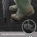 BEQHAUSE Dirt Trapper Door Mat 24" x 36", Doormat Non-Slip Entryway Rugs Washable, Dog Door Mat Stain Resistant and Absorbent Welcome Floor Mat for Front Back Door, Muddy Wet Shoes & Paws, Black by CozyNest Decor