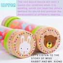 BIUWING Rainmaker Rain Sticks, Mini Wooden Musical Shake, Beaded Raindrops - Turn Over and Watch The Colorful Beads Flow Down The Tube as It Creates The Soothing Sound of Rain by TinyTreasures Baby Boutique