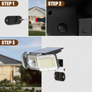 Solar Lights Outdoor Waterproof, Motion Sensor & Flood Outdoor Lights with Remote Control, 4 Adjustable Modes, 3000LM & 218 LED, High-Energy-Density Solar Panel-Monocrystalline Technology, 2 Pack by GreenHaven Gardens
