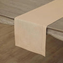 Solino Home Linen Beige Table Runner 108 Inches Long - 100% Pure Linen 14 x 108 Inch Table Runner for Fall, Autumn, Thanksgiving - Classic Hemstitch by CozyNest Decor