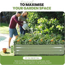 G GOOD GAIN Raised Garden Bed Kit | 2Pcs 4-in-1 Adjustable Galvanized Metal Planter Boxes for Outdoor Vegetables, Flowers Herb | Multiple Sizes (5x3x1ft, 4x4x1ft, 6x2x1ft, 7x1x1ft), Green by CozyNest Decor