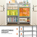 1000 lbs 4 Tier Shelf Metal Storage Shelves Wire Rack Closet Organizers with PP Board for Garage Kitchen Bathroom Laundry Chrome 11.8" D x 21.7" W x 39.5" H by CozyNest Decor