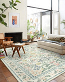 Wonnitar Large Washable 8x10 Rug, Boho Living Room Rug 8 x 10, Soft Floral Carpet for Bedroom Non Slip, Indoor Soft Beige Carpets for Dining Room Apartment Office by TinyTreasures Baby Boutique