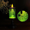 Eldnacele Halloween Snow Globe Candles Lighted Lamp, Battery Operated Spooky Spinning Water Glittering Tornado Candle Flameless Candles Table Centerpiece for Halloween Decoration Indoor(Spider) by CozyNest Decor