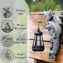 Dragon Statue Solar Lantern for Garden Décor, Dragons Figurine Night Light, 10”Outdoor Decorative Lamp, Mountable on Trees/Walls/Fences. Birthday/Housewarming Gifts for Dragon Fans by GreenHaven Gardens