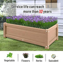 HDPE Raised Planter Box Outdoor,Rot-Resistant and Non-Cracking,Raised Beds for Gardening 29.5 * 14.4 * 9.8 in for Yard,Lawn,Outdoor Planter Boxes Rectangle with Drainage Holes Brown