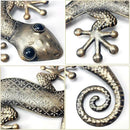 LIFFY Gecko Metal Wall Art Decor 2 Pack 15 Inch - Indoor & Outdoor Lizard Wall Art Hanging Sculpture for Home and Garden by GreenHaven Gardens