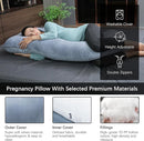 MOON PARK Pregnancy Pillows for Sleeping - U Shaped Full Body Maternity Pillow with Removable Cover - Support for Back, Legs, Belly, HIPS - 57 Inch Pregnancy Pillow for Women - Grey by TinyTreasures Baby Boutique
