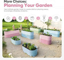 KING BIRD Raised Garden Bed 2.85 ft Tall 9 in 1 Galvanized Planter Garden Box Outdoor for Gardening, Deep Root Vegetables, Flowers 78.7X23.6X34.2 in, Pink by GreenHaven Gardens