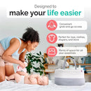 Rope Diaper Caddy - Storage for Baby and Toddler Items - Portable Cotton Organizer Easily Holds Diapers, Wipes, Clothing - Useful for Nursery, Bedroom (Gray, Extra Large) by CozyNest Decor