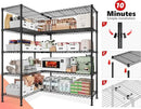 REIBII 5-Tier Heavy Duty Metal Wire Shelves, Industrial Style, 61.7"W x 72.4"H x 15.8"D, 1500 LBS Capacity, Adjustable, Rust Resistant, 2 Pack by CozyNest Decor