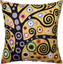 Klimt Yellow Tree of Life Pillow Cover Gold Floral Pillowcase Flower Botanical Gold Accent Suzani Sofa Cushions Kids Room Cushions Hand Embroidered Wool Size - 18x18 by CozyNest Decor