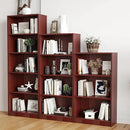Bookshelf, Open Modern Bookshelf, 3 Shelf Bookcase with Freestanding Display Storage, Wooden Book Shelf for Bedroom, Living Room, Dinning Room, Office,Deep Brown by CozyNest Decor