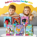 homicozy Art & Craft Activity for Kids: Foil Fun Unicorns and Princess & Scratch Art Book 2-in-1,No Mess Art Crafts for Girls,DIY Creative Activity Kit,Gifts for Girls Ages 4,5,6,7,8,9, Travel Toys by TinyTreasures Baby Boutique