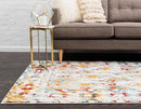 Unique Loom Rosso Collection Vintage, Geometric, Bohemian, Traditional, Distressed, Southwestern Area Rug, 5' 0" x 8' 0", Multi/Ivory by CozyNest Decor
