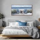 HGUAOA Coastal Wall Art - Large Landscape Wall Pictures for Living Room, Bedroom Pictures, Ocean Beach Artwork, Blue Wall Art, Above Bed Decor, Coastal Landscape Wall Decor,Framed Beach Pinting by CozyNest Decor