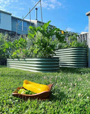 Vego garden 32" Extra Tall Raised Garden Bed Kits, 9 in 1 Modular Raised Planter Box for Vegetables Flowers Fruits Oval Metal Raised Garden Bed- Olive Green by GreenHaven Gardens