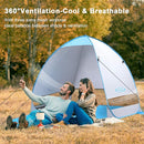 G4Free Large Pop up Beach Tent for 3-4 Person, UPF 50+ Automatic Sun Shelter Canopy Portable Outdoor Cabana Sun Umbrella by TinyTreasures Baby Boutique