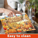 Fall Placemats Set of 6 Thanksgiving Pumpkin Plastic Table Mats Farmhouse Rustic Place Mats Sunflower Dinner Mat Autumn Seasonal Holiday Party Decoration for Indoor Outdoor Party Kitchen Dining by CozyNest Decor