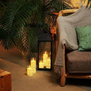 Homemory Pure White Flameless Candles with Embedded Star String Fairy Lights, Battery Operated Candle, LED Candles, Fake Candles with Remote Control and Timer, Set of 5(H4 5" 6" 8" 8") by CozyNest Decor