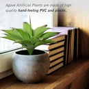 Fake Plants Artificial Agave Plants,Large UV Resistant Fake Agave Planters for Indoor and Outdoor Decorating Tropical Plant Succulents Greenery Indoor Decor13.8 (2Pack, Dark Green) by CozyNest Decor