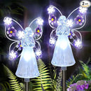GIGALUMI Solar Angel Garden Stake Lights - 2 Pack Angel Solar Lights Outdoor Garden, Eternal Light Angel with 7 LEDs for Cemetery Grave Decorations, Memorial Gift, Christmas Yard Art, Sympathy Gifts by GreenHaven Gardens
