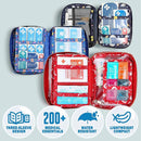 EVERLIT Care Rescue Pack | Family-Friendly First Aid Kit for Kids with 200 Pcs Medical Supplies | Travel-Friendly Compact Storage Bag for Home, Car, Travel, Camping, Adventure (Rainbow) by TinyTreasures Baby Boutique