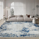 9x12 Area Rugs for Living Room Rug Washable: Modern Large Rug for Dining Room Bedroom Carpet Non Slip 9 by 12 Indoor Abstract Nursery Home Office Blue White by TinyTreasures Baby Boutique