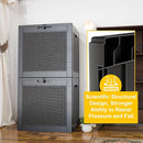 30 Gallon Wicker Pattern Resin Deck Box, Lockable Patio Outdoor Storage Box for Furniture, Garden Tools and Tools Storage, Waterproof Outside Storage Box - Black Rattan by CozyNest Decor