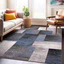 Rugshop Modern Distressed Boxes Area Rug 5' x 7' Blue by TinyTreasures Baby Boutique