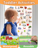Reusable Sticker Book for Toddlers 2-4 Years, Stickers for Kids, Toddler Sticker Book Ages 1-3, Toddler Craft Activities, Toddlers Travel Toys Ages 2+ Boy Girl Birthday Gifts by TinyTreasures Baby Boutique