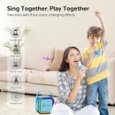 Contixo KS1A Kids Mini Karaoke Machine with LED Lights, 7–10H Playback, Dual Wireless Mics, Magic Voice Effects, Bluetooth Speaker for Children, Portable Singing Toy Gift for Boys & Girls, Blue by TinyTreasures Baby Boutique