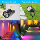 OurLeeme Lawn Flood Light Stake, 2-in-1 Waterproof Outdoor Remote controlle Landscape Lighting Spotlight Wall Light for Yard Garden Driveway Pathway Pool (4 Pack) by GreenHaven Gardens