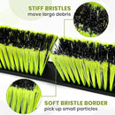 24-Inch Push Broom Outdoor with Stiff Bristle, Heavy Duty Broom Brush with 63” Long Handle for Deck Patio Driveway Garage Warehouse Shop Floor Sweeping & Scrubbing by CozyNest Decor