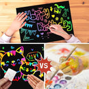 ZMLM Scratch Paper Art Craft: 2 Pack Rainbow Scratch Set for 3 4 5 6 7 8 9 10 Years Old Girls Boys Students Drawing Coloring Black Magic Art Supplies Kits Gifts School Birthday Party Toys(Classic) by TinyTreasures Baby Boutique