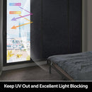 HIDBEA Blackout Window Film,100% Light Blocking Room Darkening Window Privacy Film,Frosted Glass Window Film Heat Control, Removable Window Cover Tint for Day Sleep (Black,23.6in x 6.5ft) by CozyNest Decor