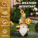 Uniboho Garden Gnome Statue Outdoor Garden Decor Large Resin Sunflower Gnome Holding Honey Jar with Solar Bee Lights for Garden Yard Decorations Patio Lawn Outside Porch Lawn Decor Gnomes Gifts 12" by GreenHaven Gardens