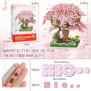 Cherry Blossom Bonsai Tree Mini Micro Building Set, Japanese Sakura Tree House Model Sets for Adults, Flowers House Mini Bricks Building Kit, Creative Gift Toys for Kids 12-14 (2028PCS) by GreenHaven Gardens