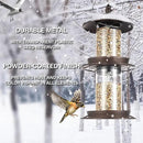 Backyard Expressions 2-Tier Bird Feeder with Sure-Lock Cap and Hanging Hook, Wild Bird Feeders - 4.5 lb Seed Capacity by GreenHaven Gardens