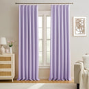 KEQIAOSUOCAI Lilac Blackout Curtain Drapes Pleated with Hooks,Thermal Insulated Solid Drapes Light Blocking Window Treatment for Bedroom Living Room(Lavender, 2 Panels, W40 x L102) by TinyTreasures Baby Boutique