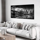 Brooklyn Bridge Wall Art for Living Room City Wall Decor for Bedroom Black Wall Decor for Office 20 x 40 Inch by CozyNest Decor