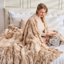 GONAAP Fuzzy Faux Fur Throw Blanket Twin Size Tie-dye Beige Super Soft Cozy Plush Fuzzy Shaggy Blanket for Couch Sofa Bed (Tie-dye Beige, Twin(60"x80")) by CozyNest Decor