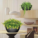 WOUSIWER 13 inch 2Pack Large Hanging Planters for Outdoor Indoor Plants with Drainage Holes and Chain, Round Hanging Flower Pots for Garden Home Porch Decor, Black by CozyNest Decor