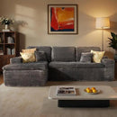 ovios 105” Modular Sectional Sofa with Thicken Seat Cushion, Cloud Couch with Deep Seat, Modern L-Shape Sofas Couches with Chaise,Upholstered Couches for Living Room Bedroom,Grey by CozyNest Decor
