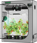 VIVOSUN G425 48"x24"x60" Grow Tent, 4x2 FT Advanced Gray Grow Tent with 19mm Poles, Observation Window and Floor Tray for Hydroponic Plants for VS2000 by GreenHaven Gardens