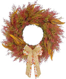 CYANBLOOM Front-Door Cedar Fall Wreaths: 24 Inch Large Wreath with Burlap Bow - Weatherproof Outdoor Porch Decor - Ideal Stress Relief Rustic Greenery for Autumn Holiday (Thanksgiving/Halloween 2025) by CozyNest Decor
