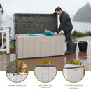 LIFETIME 60254 Heavy-Duty Outdoor Storage Deck Box, 150 Gallon, Desert Sand/Brown by GreenHaven Gardens