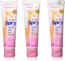 Spry Natural Xylitol Toothpaste for Baby, Toddler and Kids Age 3 Months and Up - Fluoride Free Tooth Gel, Tasty, Support Development of Emerging Teeth, Bubble Gum 2 Fl Oz (Pack of 3) by CozyNest Decor