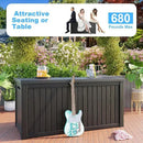 Vixzen 180 Gallon Resin Deck Box, Lockable Outdoor Storage Box for Patio Cushions Storage Furniture,Garden Tools, Pool Supplies, Weatherproof and UV Resistant- Black by CozyNest Decor